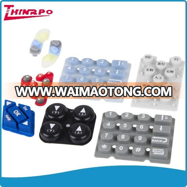 custom silicone push button with conductive rubber membrane keypad